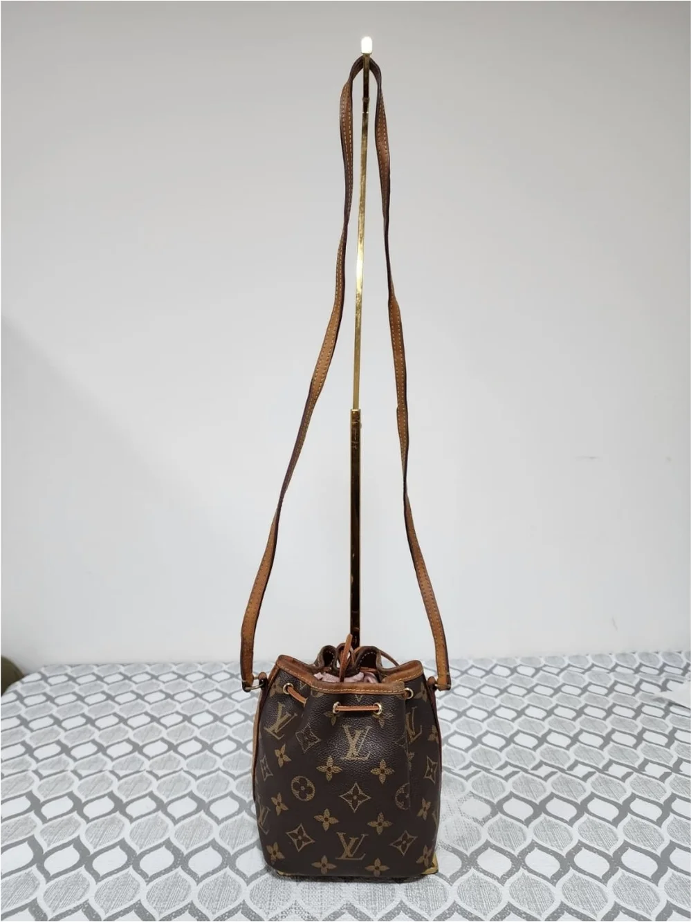 Louis Vuitton Brown Monogram Noé Mini Drawstring Crossbody